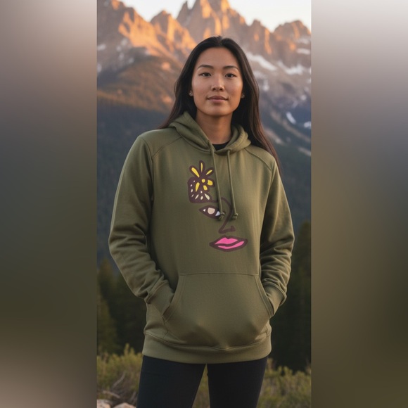 NEW Graphic design LGBQ  PEACE PROJECT 
Olive Green long sleeve - Picture 4 of 10